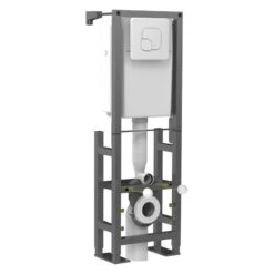 Bâti Support Pour Wc Suspendu En Acier Gris