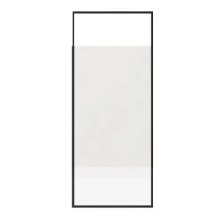 Paroi De Douche à L’italienne, L.90 Cm Unik Verre Transparent 6 Mm Noir