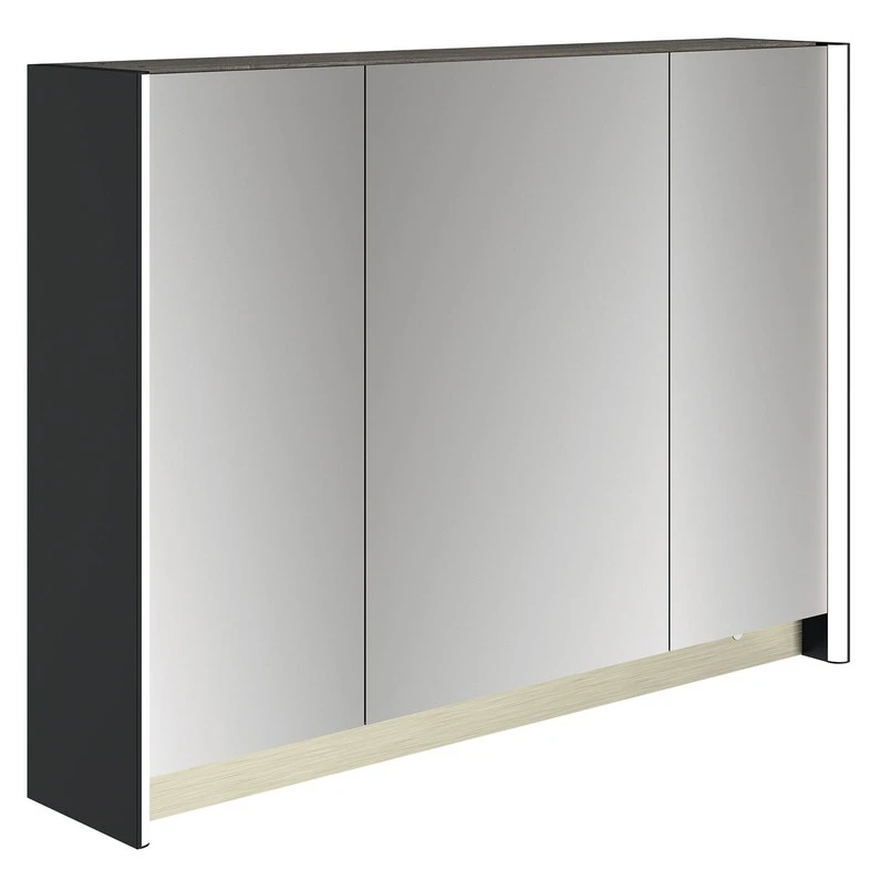 Armoire De Toilette Lumineuse L. 90 Cm, Noir , DECOTEC Egerie 1 Armoire De Toilette Lumineuse L. 90 Cm, Noir , DECOTEC Egerie
