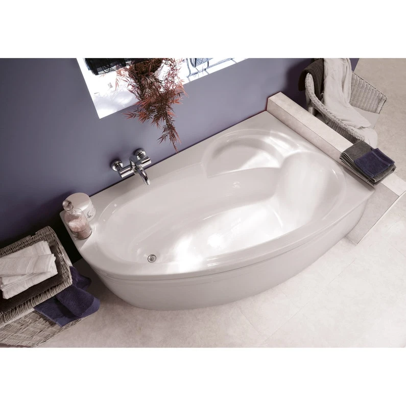 Baignoire Asymétrique Droite L.176x L.110 Cm Blanc, ALLIBERT Zeli 1 Baignoire Asymétrique Droite L.176x L.110 Cm Blanc, ALLIBERT Zeli