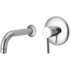 Mitigeur De Lavabo Chrome Brillant, REMER Minimal2 Mural Sans Vidage