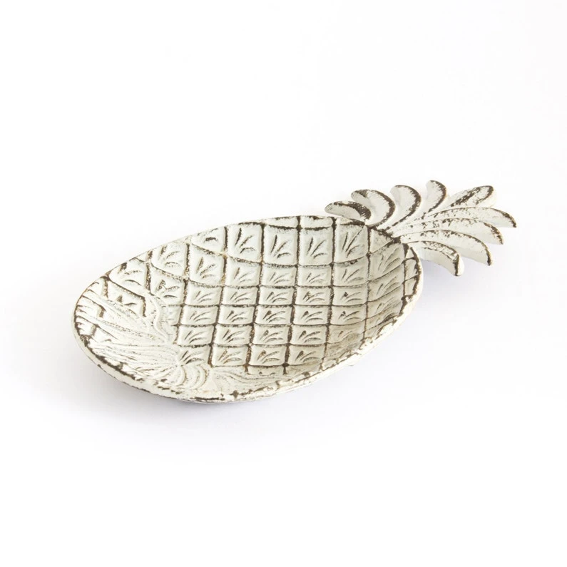 Boîte à Bijoux à Poser Blanc Essuyé, H.12 X L.21 X P.1 Cm Ananas 1 Boîte à Bijoux à Poser Blanc Essuyé, H.12 X L.21 X P.1 Cm Ananas