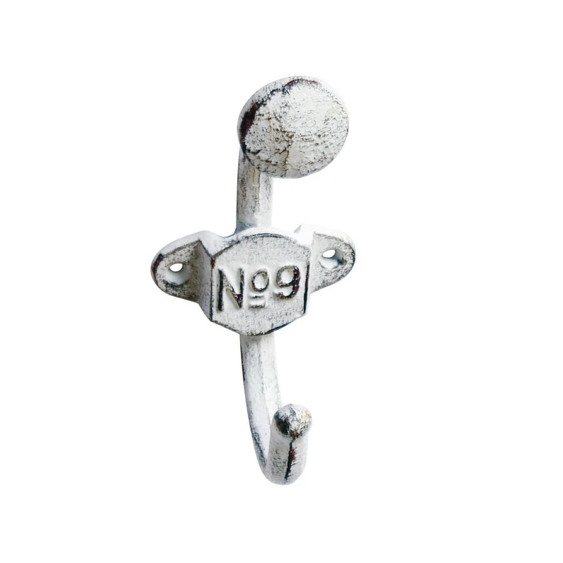 Patère 1 Tête Blanc Essuyé N° 9 1 Patère 1 Tête Blanc Essuyé N° 9