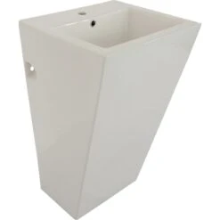 Lavabo En Céramique, Blanc, HOMESIGHT Paros