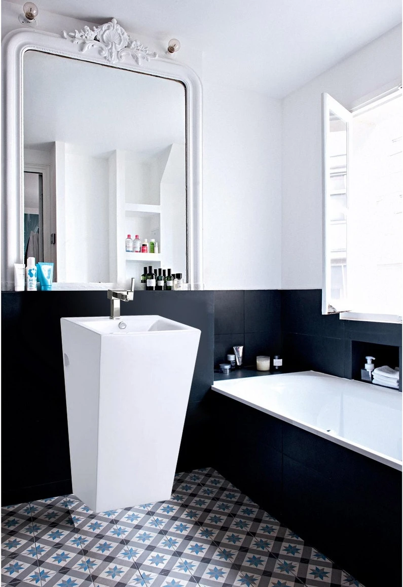 Lavabo En Céramique, Blanc, HOMESIGHT Paros 2 Lavabo En Céramique, Blanc, HOMESIGHT Paros – Image 2