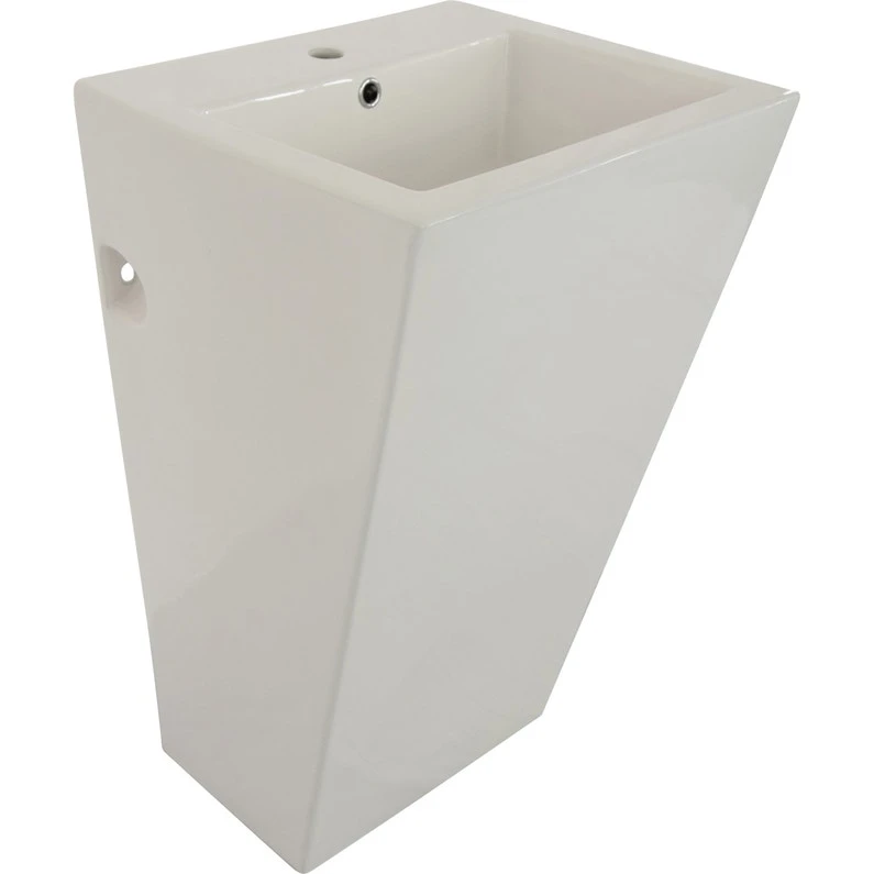 Lavabo En Céramique, Blanc, HOMESIGHT Paros 4 Lavabo En Céramique, Blanc, HOMESIGHT Paros – Image 4