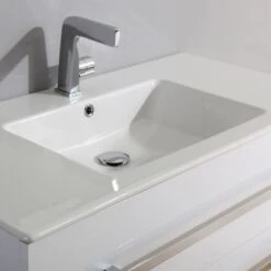 Meuble Salle De Bains 5 Pièces L.100 X H.68 X P.50 Cm, Gris Brillant, Senso -Maison Série Magasin 82101946 4 0 5935337 v 000000000000