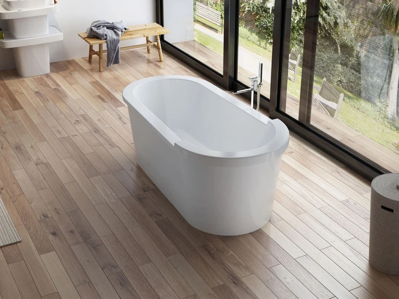 Baignoire îlot Ovale L.170x L.82 Cm Blanc Diane 1 Baignoire îlot Ovale L.170x L.82 Cm Blanc Diane