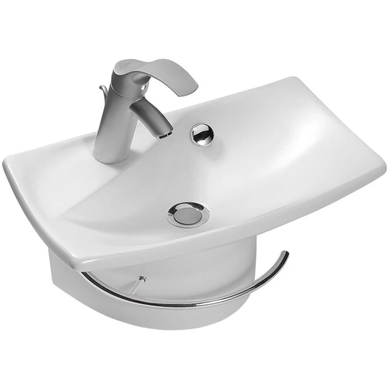 Lave-mains Avec Porte-serviette Céramique Blanc L.31.5 X P.11.5 Cm, Escale 1 Lave-mains Avec Porte-serviette Céramique Blanc L.31.5 X P.11.5 Cm, Escale