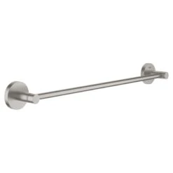 Barre Porte-serviettes 1 Barre Fixe 450 Mm Essentials Supersteel