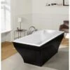 Baignoire îlot Rectangulaire L.180x L.80cm Noir, VILLEROY & BOCH Labelle Crystal