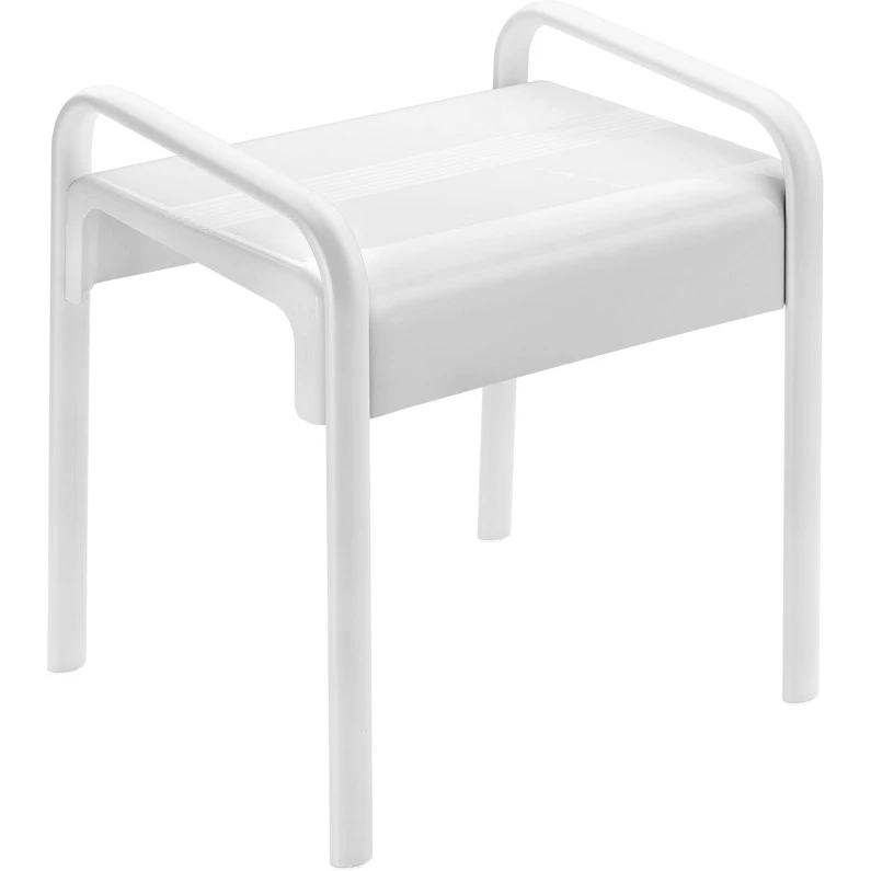 Siège De Douche à Poser, Aluminium, Blanc 1 Siège De Douche à Poser, Aluminium, Blanc