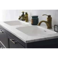 Plan Vasque Simple Marbre Kende L.101 X P.46 Cm Blanc -Maison Série Magasin 82185229 4 0 5988852 h 000000000000