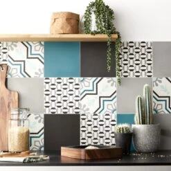 Carreau De Ciment Mur Uni Gris Mat L.20 X L.20 Cm, Rita