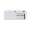 Baignoire îlot Rectangulaire L.170x L.80 Cm Blanc, LG INDUSTRIES Clover