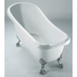 Baignoire îlot Asymétrique L.155x L.75 Cm Blanc, LG INDUSTRIES Retro