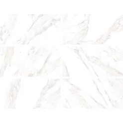 Carrelage Sol Et Mur Effet Marbre Blanc L.30 X L.60 Cm ARTENS