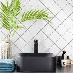 Carrelage Mur Uni Blanc Brillant L.10.8 X L.10.8 Cm, Frosty ARTENS