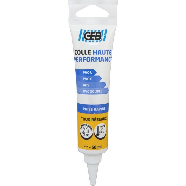 Colle HAUTE PERFORMANCE 50 ML GEB Pvc Haute Performance, Tube,, 50 Ml 1 Colle HAUTE PERFORMANCE 50 ML GEB Pvc Haute Performance, Tube,, 50 Ml