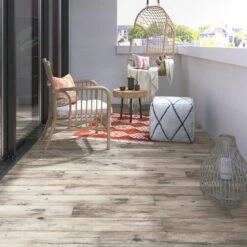 Carrelage Sol Extérieur Forte Effet Bois Greige L.100 X L.100 Cm