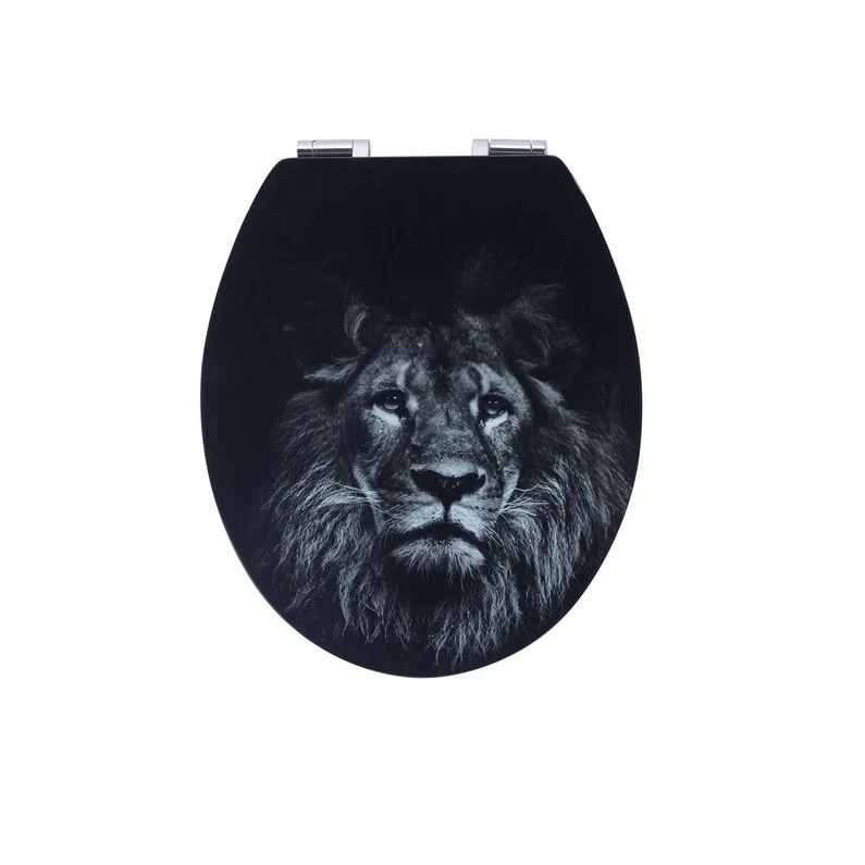 Abattant Frein De Chute Déclipsable Noir Bois Compressé Lion 1 Abattant Frein De Chute Déclipsable Noir Bois Compressé Lion