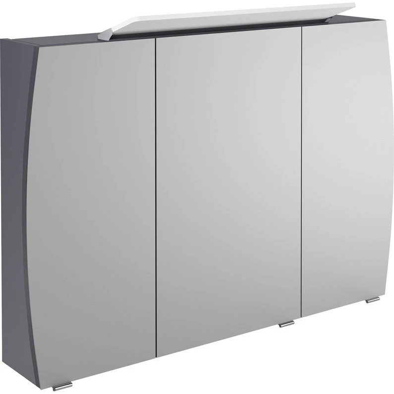 Armoire De Toilette Lumineuse L. 100 Cm, Gris Image 1 Armoire De Toilette Lumineuse L. 100 Cm, Gris Image