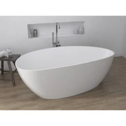 Baignoire îlot Ovale L.170x L.77 Cm Blanc Stori