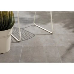 Carrelage Sol Extérieur Forte Effet Béton Gris Alma L.45 X L.45 Cm