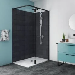 Douche à L’italienne Eliseo, Avec Receveur Kioto2 Blanc 80X120 Cm