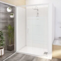 Douche Charm, Avec Receveur Slate Blanc 90X140 Cm