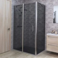 Douche Remix, Avec Receveur Slate Gris 90X120 Cm