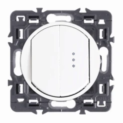 Legrand Céliane – Double Interrupteur, 1 Avec Voyant Témoin 1 Normal – Ensemble Blanc à Composer