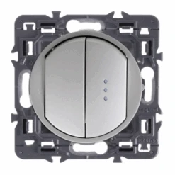 Legrand Céliane – Double Interrupteur, 1 Avec Voyant Témoin 1 Normal – Ensemble Titane à Composer