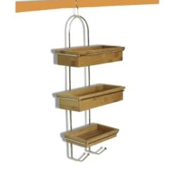 Etagère De Bain / Douche à Suspendre, Naturel, Wellness