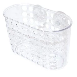 Etagère De Bain / Douche à Ventouser, Transparent, Panier Haut Plexi Transparent