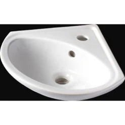 Lave-mains Céramique Angle Blanc L.35 X P.35 Cm, Sigma