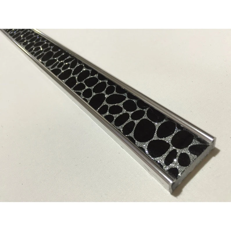 Listel Sunny Leo Noir Et Argent, L.3.2 X L.60 Cm 1 Listel Sunny Leo Noir Et Argent, L.3.2 X L.60 Cm