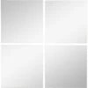 Lot De 4 Miroirs Non Lumineux Adhésifs Carrés L.15 X L.15.5 Cm