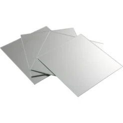 Lot De 4 Miroirs Non Lumineux Adhésifs Carrés L.20 X L.20.5 Cm