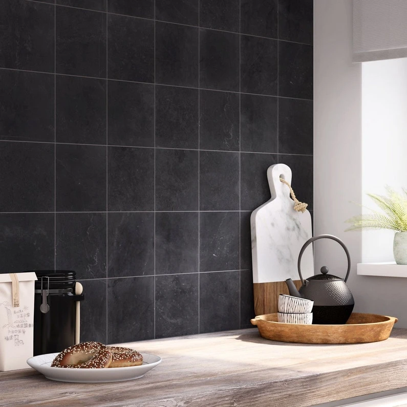 Marbre Sol Et Mur Effet Pierre Noir L.15 X L.15 Cm 1 Marbre Sol Et Mur Effet Pierre Noir L.15 X L.15 Cm