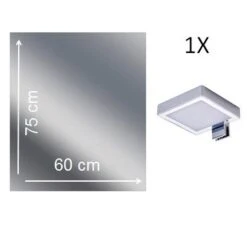 Miroir Lumineux Avec éclairage Intégré, L.60 X H.75 Cm Remix