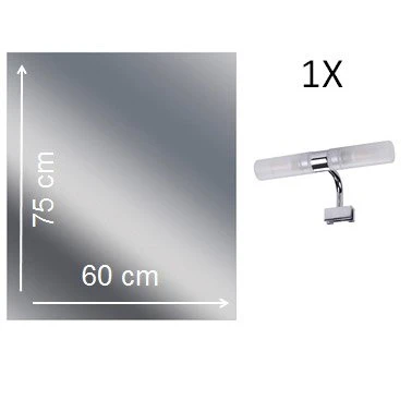 Miroir Lumineux Avec éclairage Intégré, L.60 X H.75 Cm Remix 1 Miroir Lumineux Avec éclairage Intégré, L.60 X H.75 Cm Remix