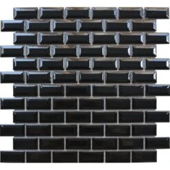 Mosaïque Mur Métro Noir 4.8 X 2.3 Cm