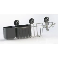 Panier De Bain / Douche à Ventouser, Gris Zingué N°1, Modulo