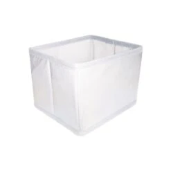 Panier En Textile Blanc, Intisse