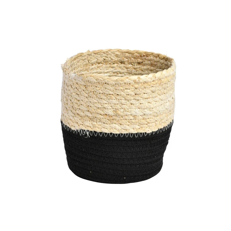 Panier H.16 X L.16 X P.16 Cm Osier Noir Et Naturel 1 Panier H.16 X L.16 X P.16 Cm Osier Noir Et Naturel