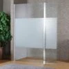 Paroi De Douche à L’italienne, L.120 Cm + L.40 Cm Verre Fumé 8 Mm Remix