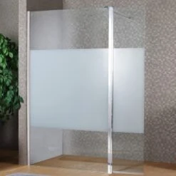 Paroi De Douche à L’italienne, L.120 Cm + L.40 Cm Verre Sérigraphié 8 Mm Remix