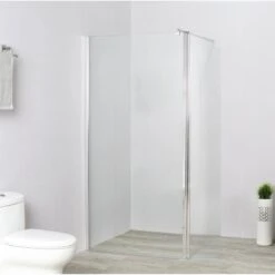 Paroi De Douche à L’italienne, L.90 Cm + L.40 Cm Verre Transparent 8 Mm Remix
