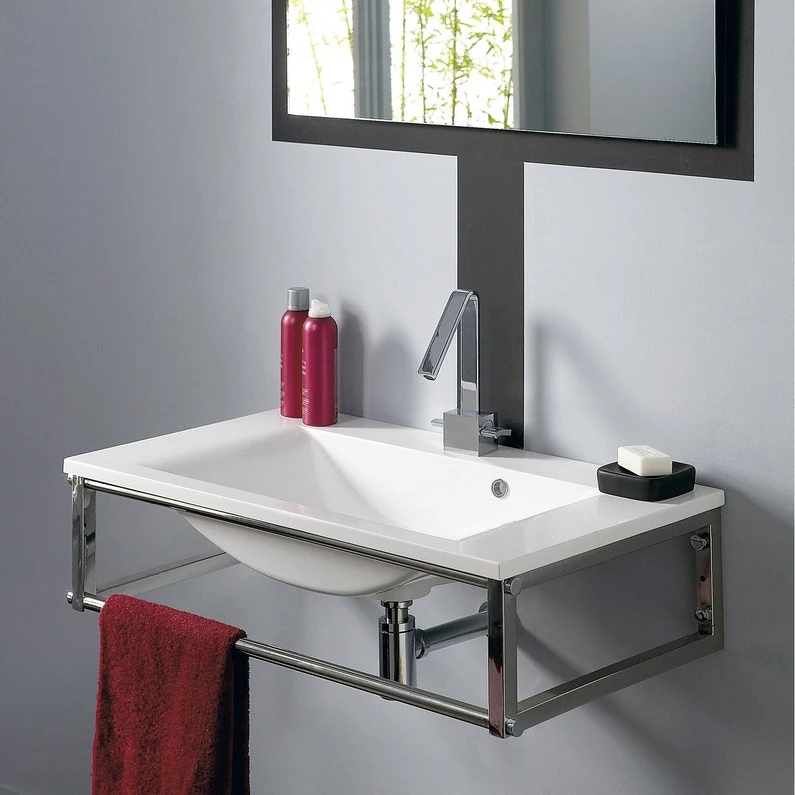 Plan Vasque Manhattan Résine De Synthèse 80 Cm 1 Plan Vasque Manhattan Résine De Synthèse 80 Cm